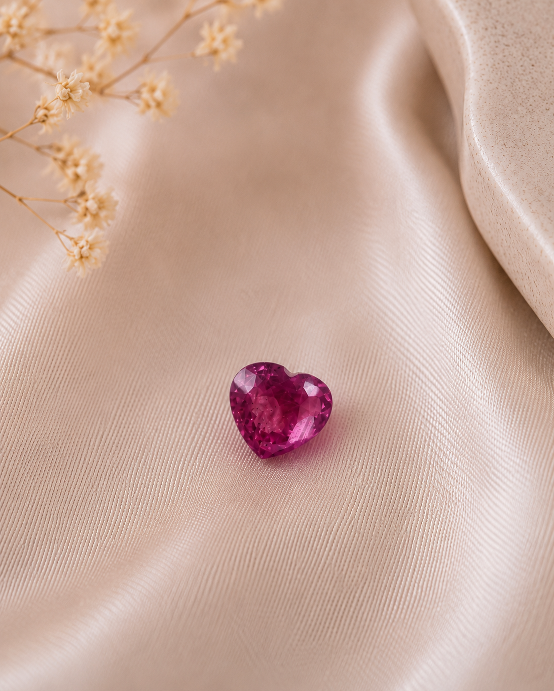 Saphir Purplish Pink Cœur — 0,83 ct